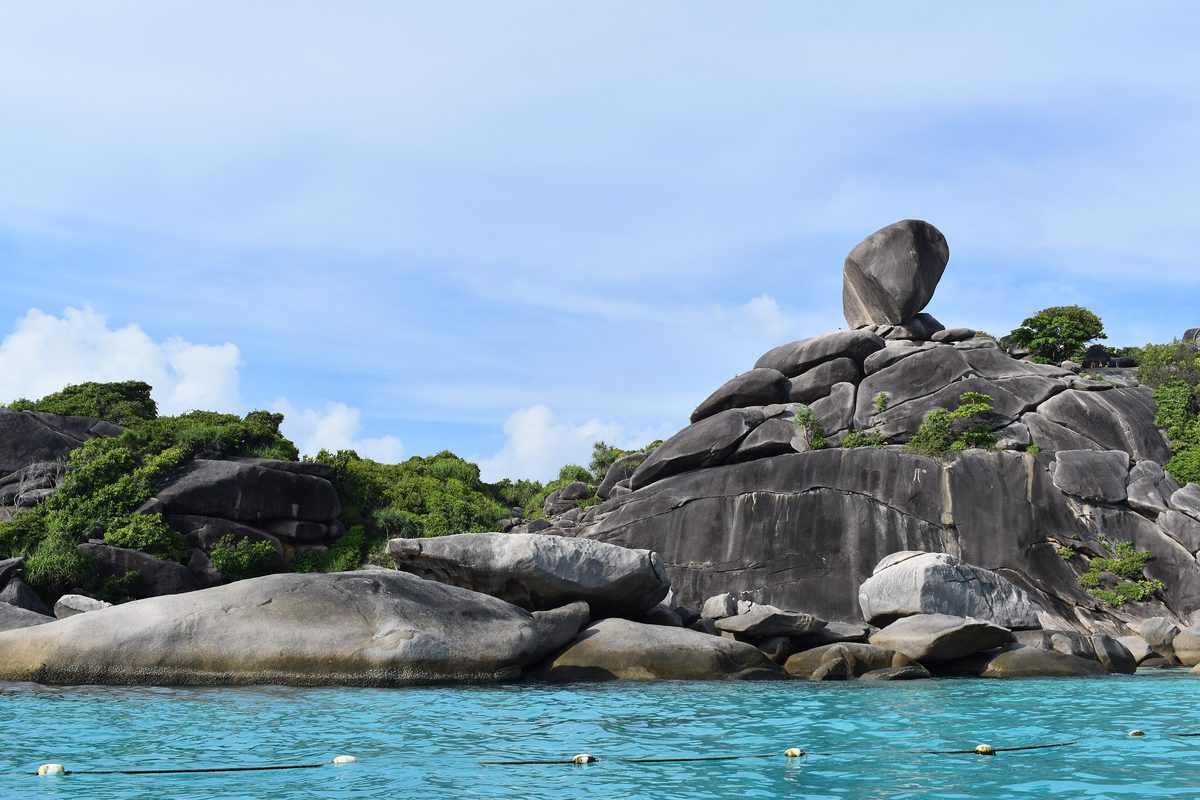 Il masso a vela sulla cresta dell'isola 8 delle Similan
